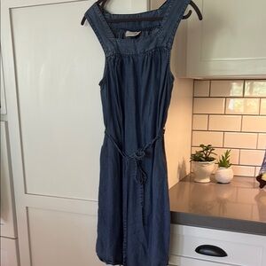 Blue Denim Sleeveless Dress